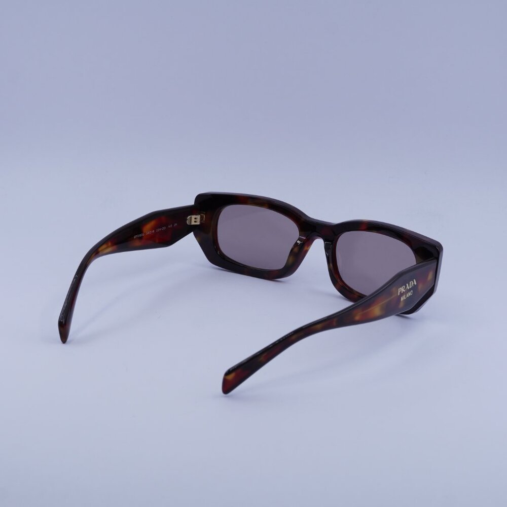 Prada PRB05S 22A20I Sunglasses Poppy Havana Rectangle Frame - Picture 9 of 10